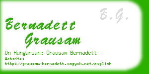 bernadett grausam business card